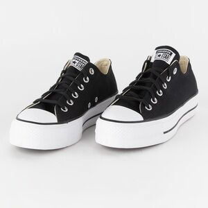 Converse Black Low-Top Platform Sneakers